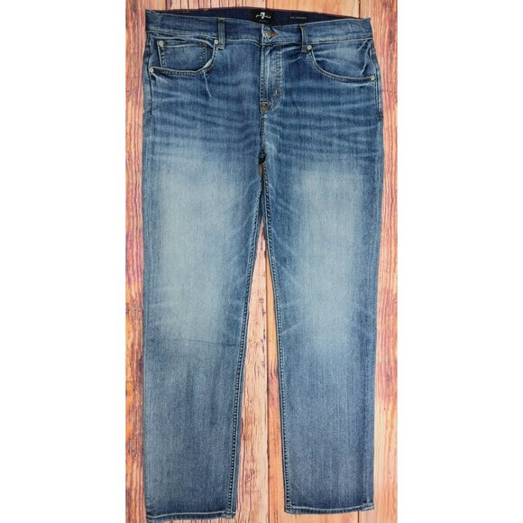 7 For All Mankind Mens Straight Leg Jeans 38 Clean Pkt Coachella - Picture 1 of 9